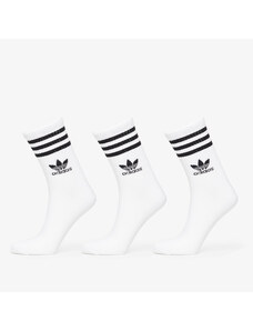 adidas Originals Pánske ponožky adidas Mid Cut Crew Sock 3-Pack White