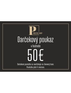 PrestigeShop Darčekový poukaz v hodnote 50€