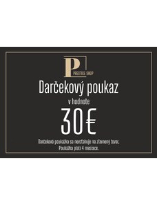 PrestigeShop Darčekový poukaz v hodnote 30€