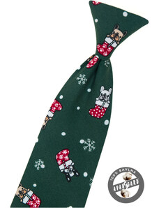 Zelená kravata 31 cm s vianočným motívom Avantgard 558-51073