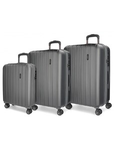 JOUMMA BAGS MOVOM Wood Antracite, Sada luxusných ABS cestovných kufrov, 75cm/65cm/55cm, 5319462