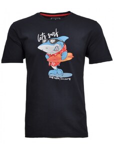 Pánske modré tričko so žralokom RAGMAN