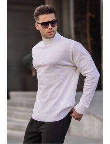 Madmext Ecru Men's Turtleneck Knitwear Sweater 6301