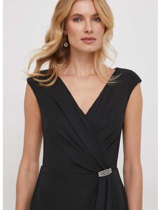 Šaty Lauren Ralph Lauren čierna farba,mini,rovný strih,253906356