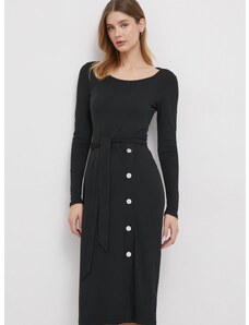 Šaty Lauren Ralph Lauren tmavomodrá farba, midi, priliehavá, 250889290