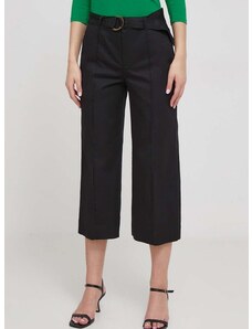 Nohavice Lauren Ralph Lauren dámske,čierna farba,široké,vysoký pás,200876606