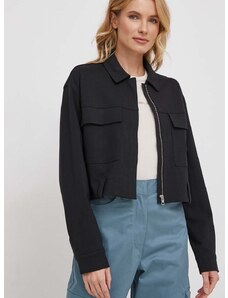 Bunda Calvin Klein Jeans dámska, čierna farba, prechodná, J20J222555
