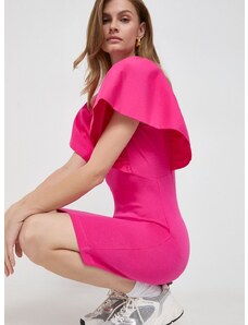 Šaty Karl Lagerfeld ružová farba, mini, priliehavá
