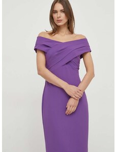 Šaty Lauren Ralph Lauren fialová farba,mini,priliehavá,253936390