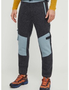 Turistické nohavice Smartwool Hudson šedá farba, vzorované