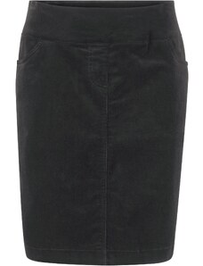 bonprix Strečová kordová sukňa s pohodlným pásom, farba čierna, rozm. 38