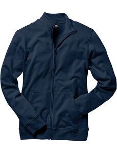 bonprix Mikinová bunda so stojačikom, farba modrá