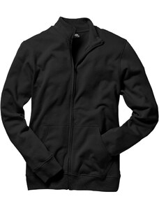 bonprix Mikinová bunda so stojačikom, farba čierna