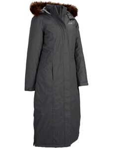 bonprix Outdoorový kabát s kožušinkou, nepremokavý, farba šedá