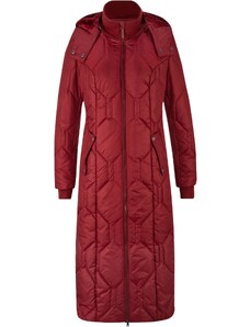 bonprix Prešívaný kabát s diamantovým prešívaním, dlhý, farba červená, rozm. 38