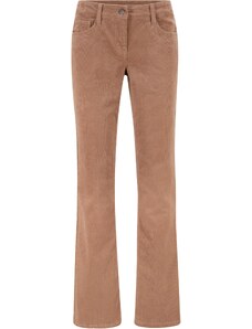 bonprix Strečové kordové nohavice, rozšírené, farba hnedá