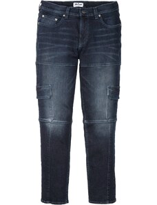 bonprix Strečové džínsy, kapsáčové, Slim Fit, rovné, farba modrá, rozm. 54