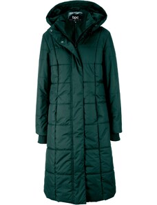 bonprix Prešívaný kabát s odnímateľnou kapucňou, farba zelená