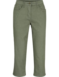 bonprix Rovné džínsy, stredná výška pásu, pohodlný pás, farba zelená