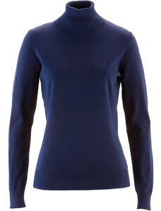 bonprix Rolákový pulóver, farba modrá