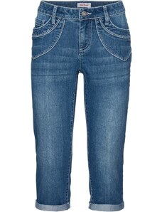 bonprix Rovné džínsy, stredná výška pásu, farba modrá