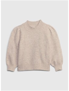 Béžový dievčenský basic sveter GAP
