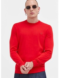 Bavlnený sveter HUGO červená farba,tenký,50475083