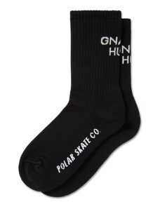 POLAR Skate Co. Čierne ponožky OLAR SKATE CO. GNARLY HUH! SOCKS HEATHER GREY
