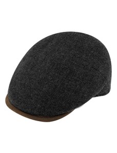 Fiebig - Headwear since 1903 Zimná šedá bekovka driver cap od Fiebig - šedá vlna a koža