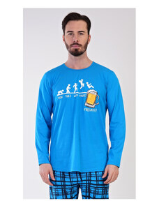 Cool Comics Pánske pyžamo dlhé Filip, farba modrá, 100% bavlna