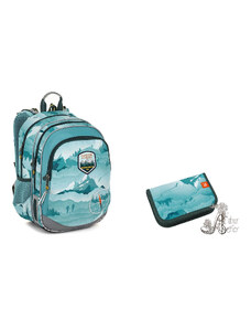TOPGAL - školské tašky, batohy a sety TOPGAL - SmallSet-ELLY23014 - otvorte bránu k výšinám poznania so školským setom-chlapčenská odvaha s dotykom zimnej krajiny