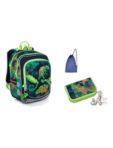 TOPGAL - školské tašky, batohy a sety TOPGAL - MediumSet-ENDY22055 - skrytá múdrosť - chameleón v škole, meniaci farby vedomostí