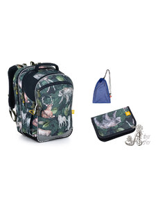 TOPGAL - školské tašky, batohy a sety TOPGAL - MediumSet-COCO22056 - chlapčenské vzdelanie s píšťalkou - lesné kúzla a prírodná múdrosť