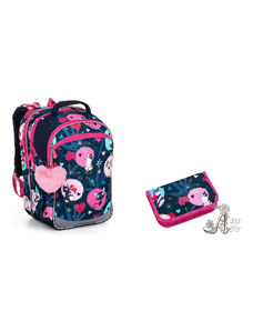 TOPGAL - školské tašky, batohy a sety TOPGAL - SmallSet-COCO22054 - mačičky múdrosti - srdce plné vedomostí pre každú malú školáčku