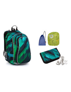 TOPGAL - školské tašky, batohy a sety TOPGAL - LargeSet-LYNN23018 - kocky zelenej múdrosti - školský set, ktorý otvára dvere k nekonečným možnostiam