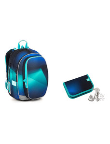 TOPGAL - školské tašky, batohy a sety TOPGAL - SmallSet-MIRA23019 - lom svetla v taške múdrosti - školský set pre chlapcov plný farebných prechodov