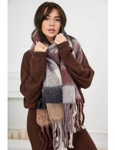 Kesi 6060 Women's scarf brown + grey