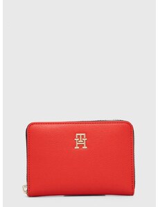 Peňaženka Tommy Hilfiger dámsky, červená farba, AW0AW16092