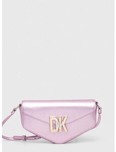 Kožená kabelka Dkny ružová farba, R41EDC56