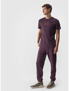 4F Pánske teplákové nohavice typu jogger - fialové