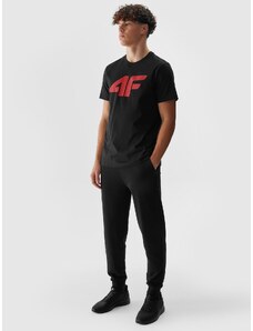 4F Pánske teplákové nohavice typu jogger - čierne