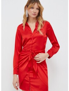 Šaty Guess AYLA červená farba, mini, rovný strih, W2BK83 WF1T2