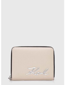 Peňaženka Karl Lagerfeld dámsky, béžová farba