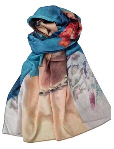 Katrin's Fashion Hodvábny Dámsky elegantný šál Frida