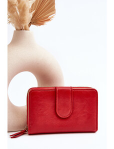 Kesi Women's leather wallet red Risuna