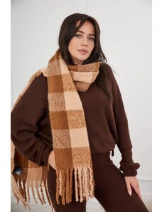 Kesi 6073 Women's camel scarf + beige