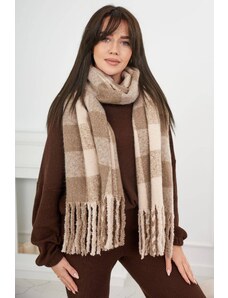 Kesi 6073 Women's scarf dark beige + beige