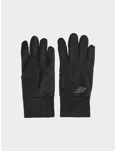 4F Unisex pleteninové rukavice Touch Screen - čierne