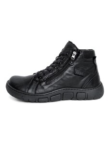 Kacper pánské kožené kotníkové boty 3-1288 black