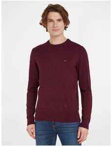 Burgundy men's sweater with cashmere Tommy Hilfiger - Men's